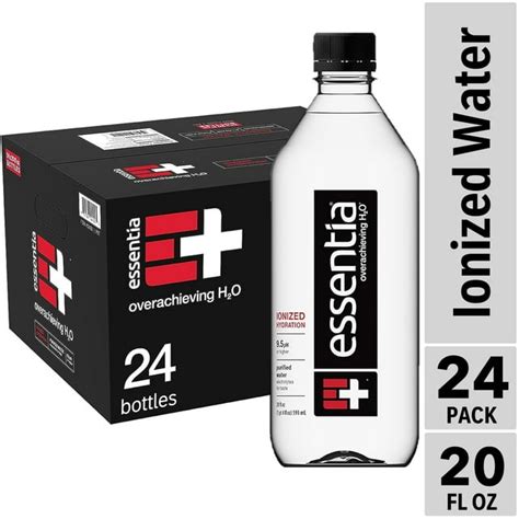 Essentia Bottled Water Ionized Alkaline Water 20 Fl Oz Each 24
