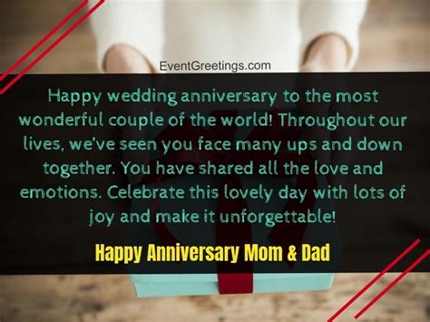 Amazing Happy Anniversary Mom And Dad Quotes And Wishes Tea Band