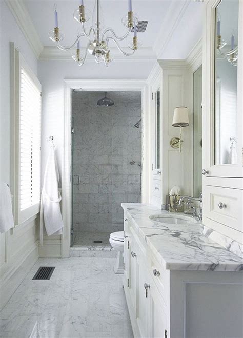 20 White Bathroom Floor Tile Ideas