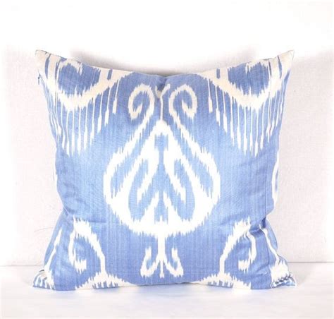 Blue And White Ikat Pillow Cover 20 X 20 By Easternhomedecor Ikat