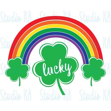 Rainbow St Patricks Svg Rainbow Svg Luck Of The Irish Svg Etsy