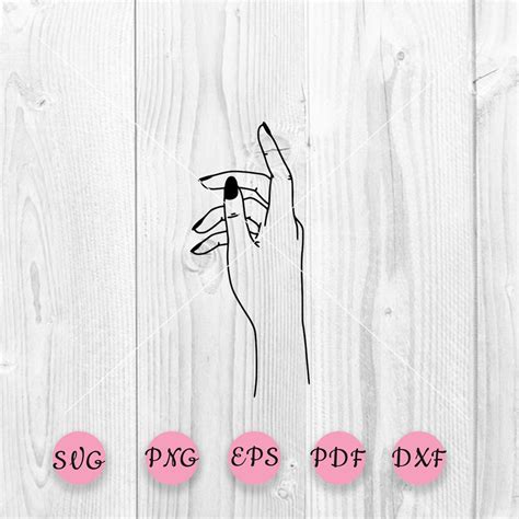 Nails Hand Svg Cutting File Cricut Hand Woman Svg Fingers Svg Vector
