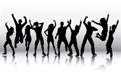 Silhouettes Of People Dancing 237135 Vector Art At Vecteezy