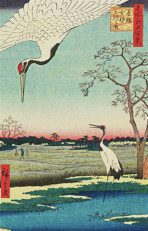 Minowa Kanasugi Mikawashima Painting By Utagawa Hiroshige Fine Art