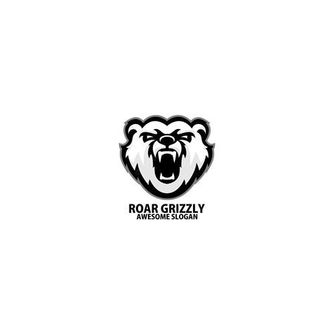Premium Vector Grizzly Head Logo Design Mascot