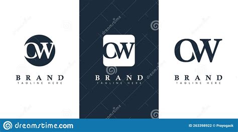 Letra Moderna Y Simple Ahora Logotipo O Dos Iniciales Stock De