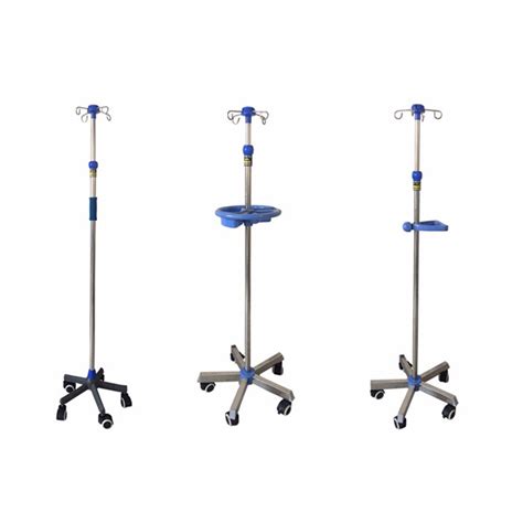 Hospital Furniture Medical Foldable Infusion Stand Height Adjustable