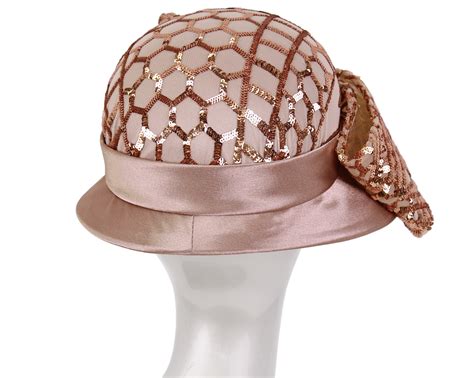 Satin Church Dress Formal Hats For Women In Mocha Or Brown H893