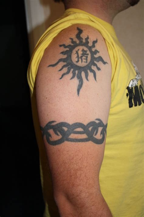 3d optical illusion nails poking in skin shoulder mens tattoos. Ladies With Tattoos: Shoulder Tribal Tattoos