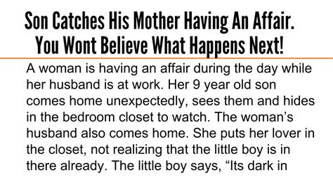 son catches his mother having an affair you wont believe what happens next the philippine post