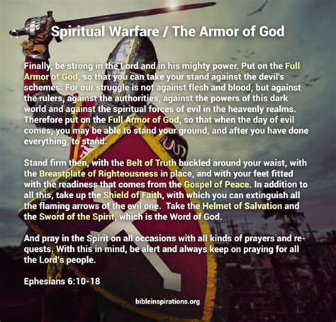 Scripture On The Whole Armour Of God Put On The Full Armor Of God