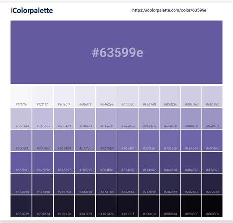 Pantone 2725 Cp Color Hex Color Code 63599e Information Hsl Rgb