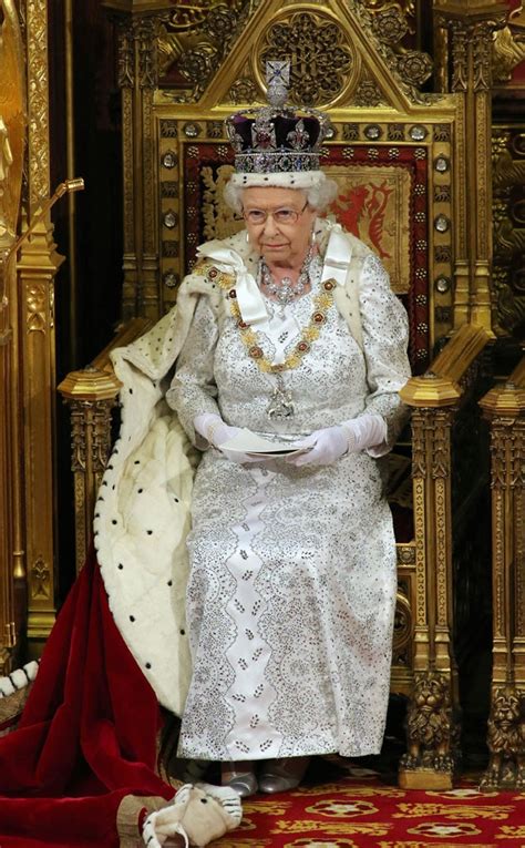Look At Queen Elizabeth Ii Donning Full Royal Regalia