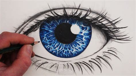 How to draw realistic eyes, sketch eyes. How to Draw a Realistic Eye in Colour - PaintingTube