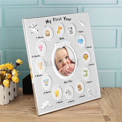 My First Year Baby Photo Picture Collage Frame 12 Months Birth