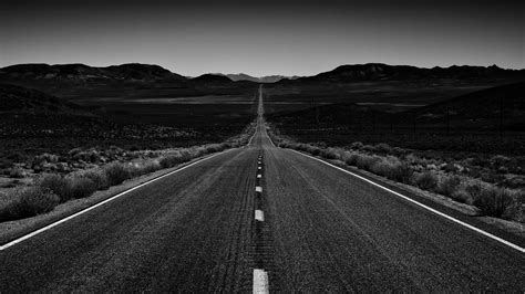 Black And White Road Backgrounds