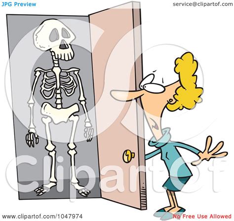 Royalty Free Rf Clip Art Illustration Of A Cartoon Skeleton In A