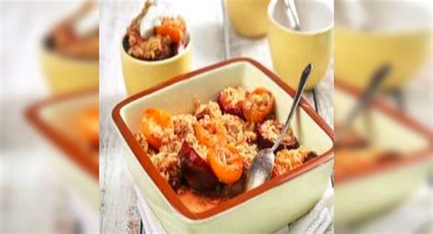 Roasted Stone Fruits With Cookie Crumble Recipe How To Make Roasted