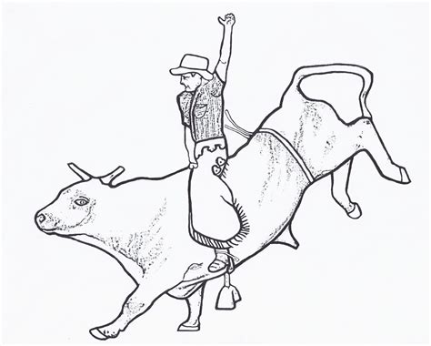 rodeo coloring pages bull rider color page by dancing cowgirl design