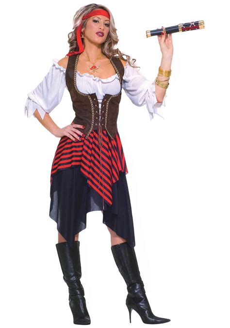 Fashion Ladies Womens Buccaneer Caribbean Pirate Costume Outfit Stag Fancy Dress Party Il5553950