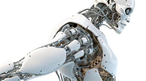 تمسك أذرع الروبوت البيضاء بذراع إنسان آلي 3d أداء صورة صورة الخلفية للتحميل مجانا