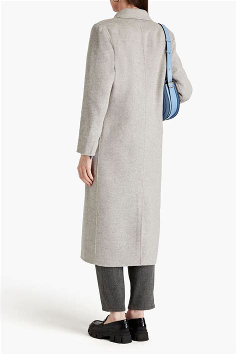 Sandro Double Breasted Wool Felt Coat The Outnet