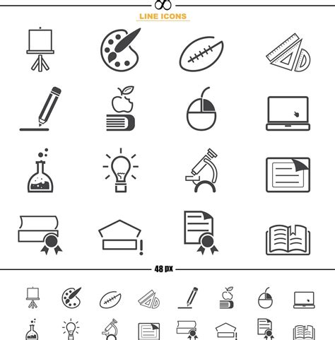 Education Icons Vector 3116319 Vector Art At Vecteezy