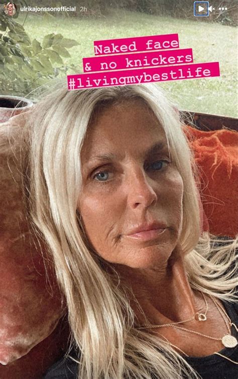 ‘naked Face And No Knickers Ulrika Jonsson Teases Fans As She Goes