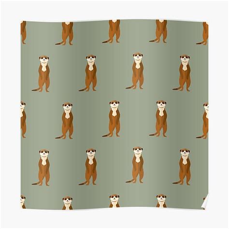 Meerkats All Around Poster For Sale By Reneesillus Redbubble