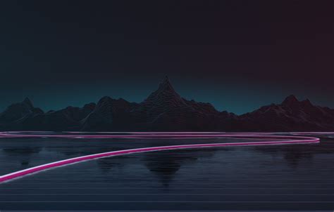 Neon Mountains Wallpapers Wallpaper Cave