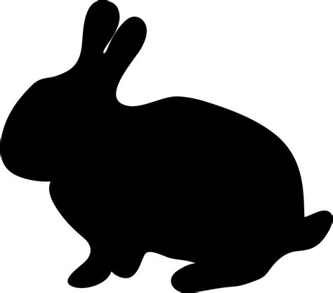 Bunny Head Silhouette Spring Themed Vector Illustration For Stamp