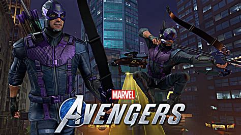 Marvels Avengers Game Hawkeye Free Roam Gameplay Youtube