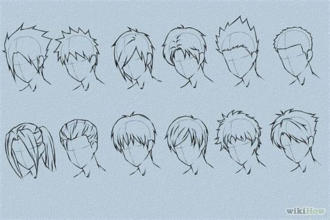 6 Ways To Draw Anime Hair Wikihow Рисунки манга Нарисовать волосы