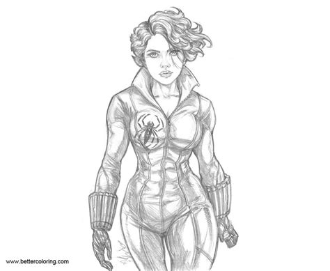 Marvel Black Widow Coloring Pages By Cdubbart Free Printable Coloring