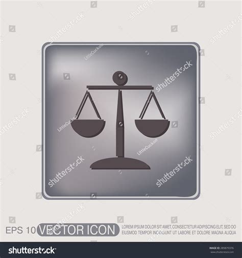 Scales Justice Icon Symbol Justice Stock Vector Royalty Free