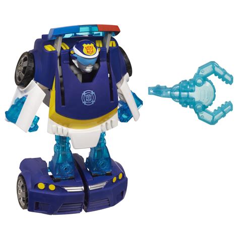 Transformers Playskool Heroes Rescue Bots Chase The Police Bot Action
