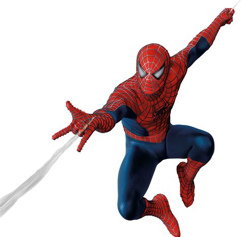 A Spider Man Flying Through The Air With His Arms Outstretched