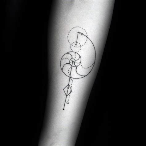 60 Fibonacci Tattoo Designs For Men Spiral Ink Ideas Fibonacci