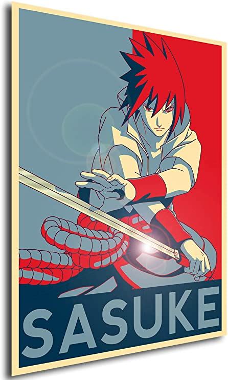 Poster Naruto Propaganda Sasuke Variant Formato A3 42x30 Cm