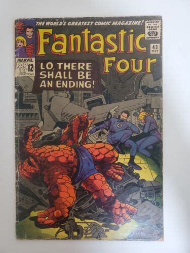 Fantastic Four 43 Marvel 1965 Wizard Medusa And Frightful Four Kirby