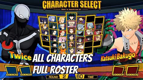 My Hero Ones Justice 2 All Characters Full Roster Mhoj2 2020 Ps4