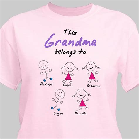 Personalized T Shirt Grandma Belongs To The Banananana Shoppe