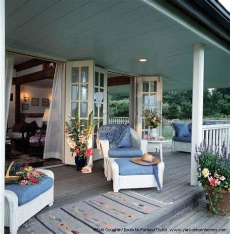 Barn Cottage With Wrap Around Porch Landscaping Around Patio Decks