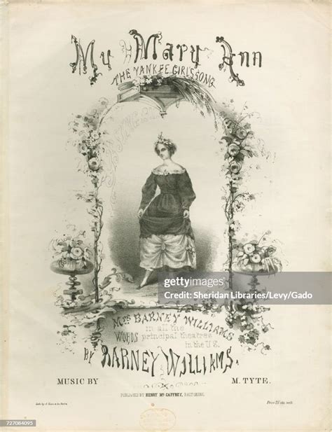 sheet music cover image of the song my mary ann the yankee girl s news photo getty images