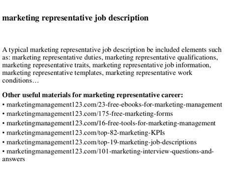 Wine sales executive job description. Marketing representative job description