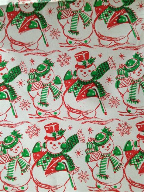 Vintage Snowman Christmas T Wrap By Twinspruceantiques On Etsy 3