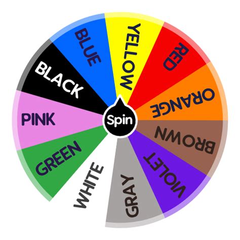 Hide And Seek In Your Color Spin The Wheel Random Picker