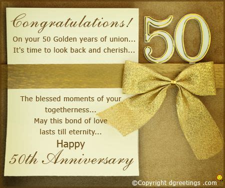 The Glorious Fifty Years 50th Anniversary Invitations Golden