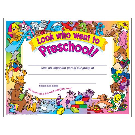 Preschool Graduation Certificate Free 6 Best Images Of Free Printable