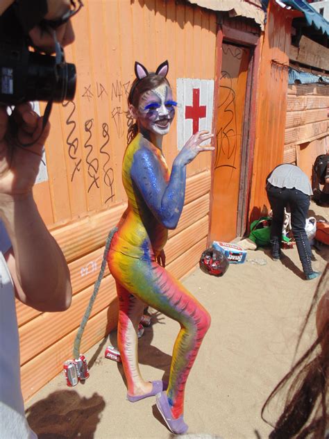 pintura corporal en el marco dela celebración Valparaíso mil tambores